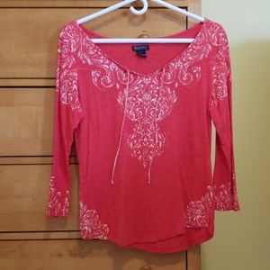 Lucky Brand Tie-Front Blouse